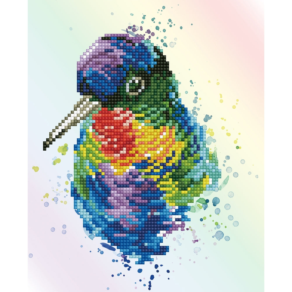 rainbow feathers - diamond dotz intermediate dd5.056 22x27cm