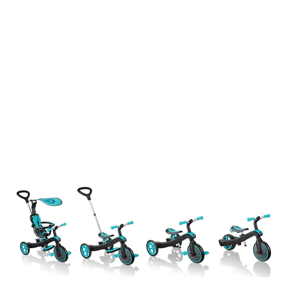 globber - triciclo xplorer trike 4in1 - azzurro