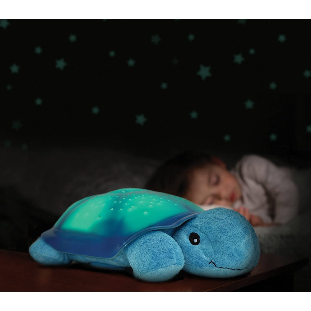 twilight turtle blu - tartaruga peluche con proiettore di cielo notturno stellato