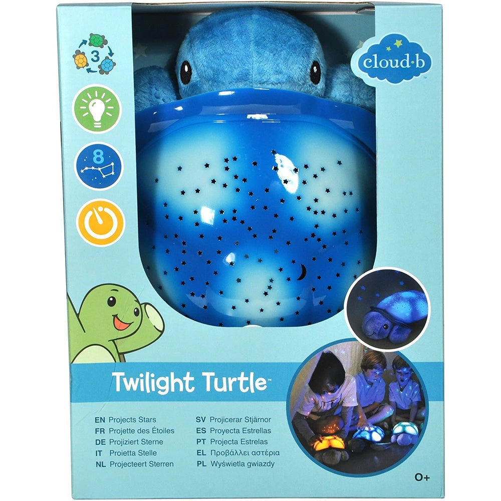 twilight turtle blu - tartaruga peluche con proiettore di cielo notturno stellato