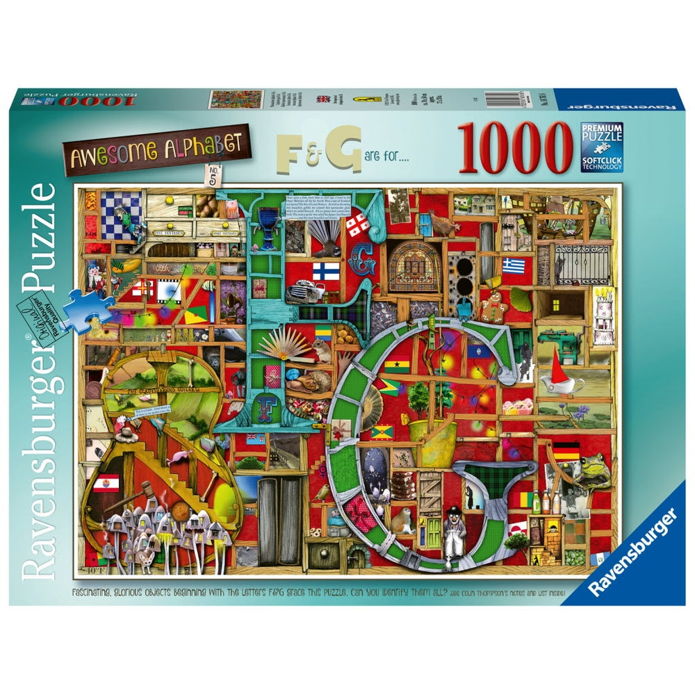 awesome alphabet f e g - puzzle 1000 pezzi