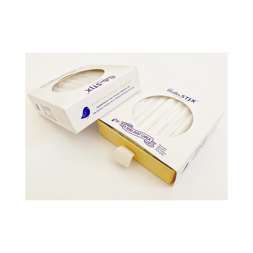 butterstix zero polvere - pacco di 16 gessetti bianchi