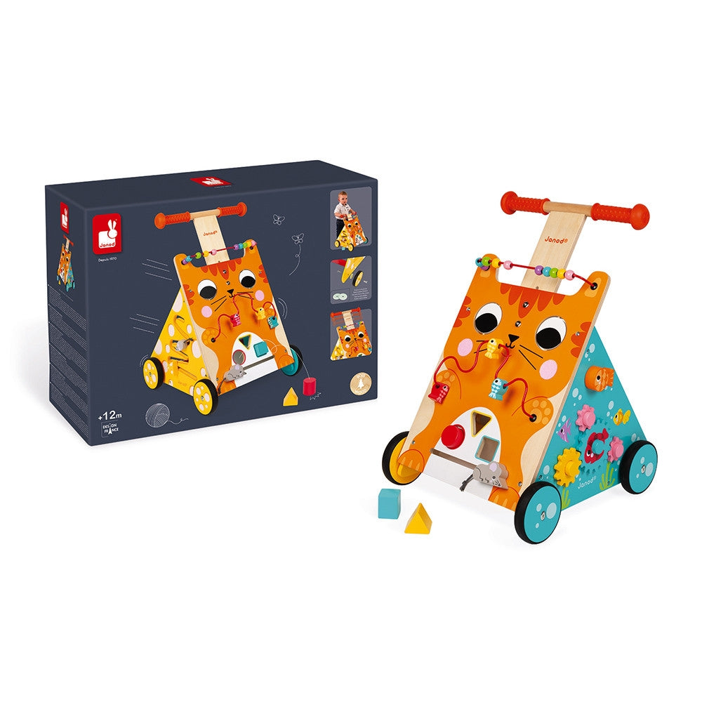 carrello multiattività gatto in legno