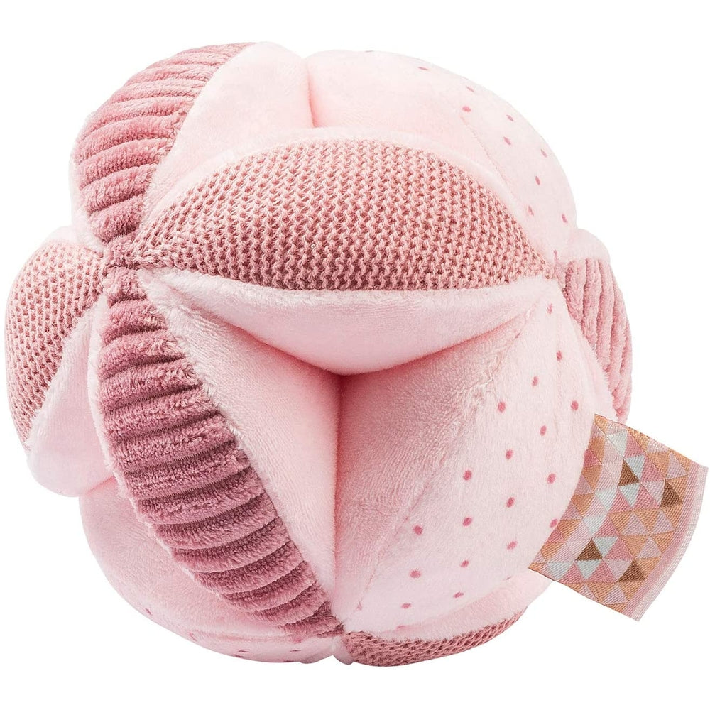 palla attività con sonaglio lapidou in peluche rosa