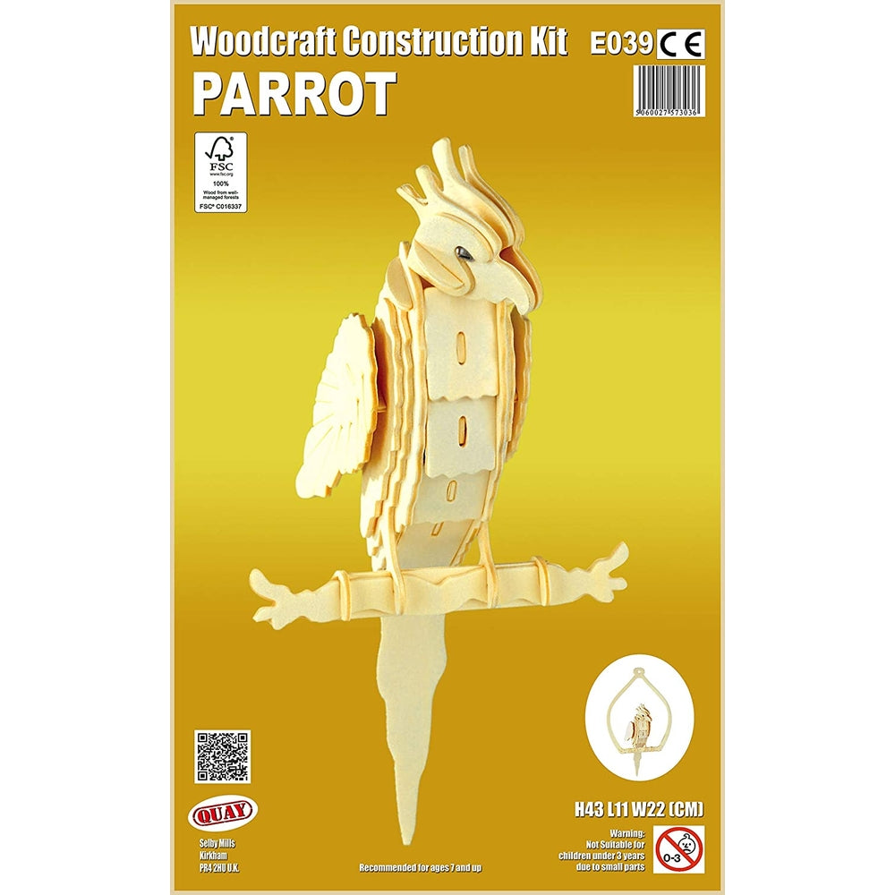 parrot - kit di costruzioni in legno (certificazione fsc)