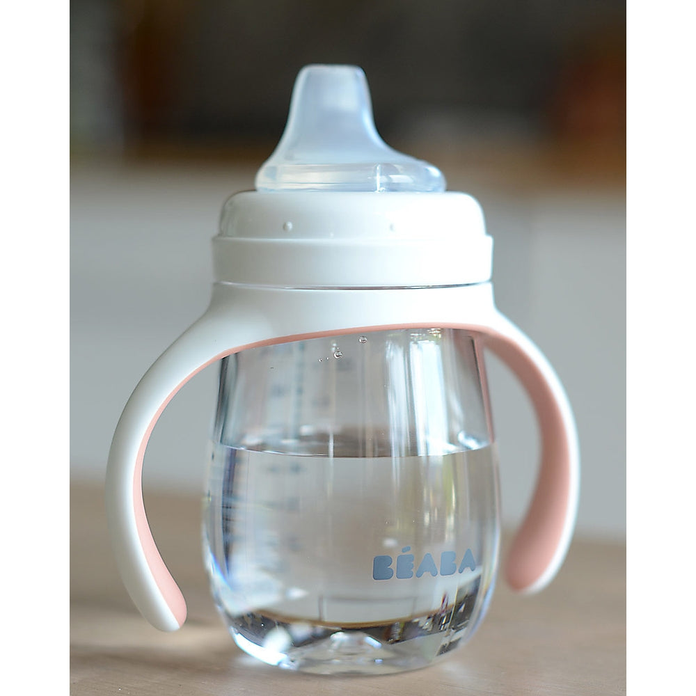 biberon da apprendimento 2in1 - 210 ml - rosa - incoraggia il tuo bambino all'indipendenza