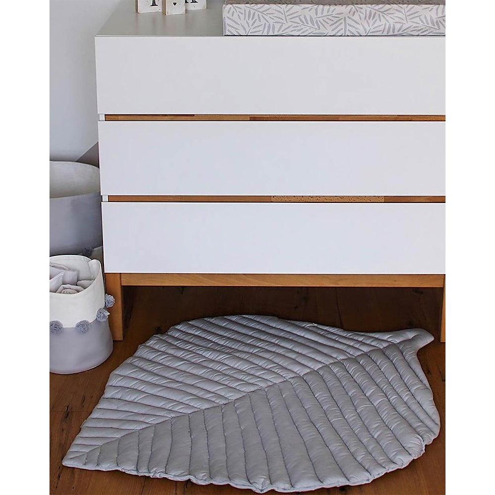 leaf mats - tappeto gioco - grigio - 128x96 cm - cotone bio - il match perfetto per il tuo tappeto!
