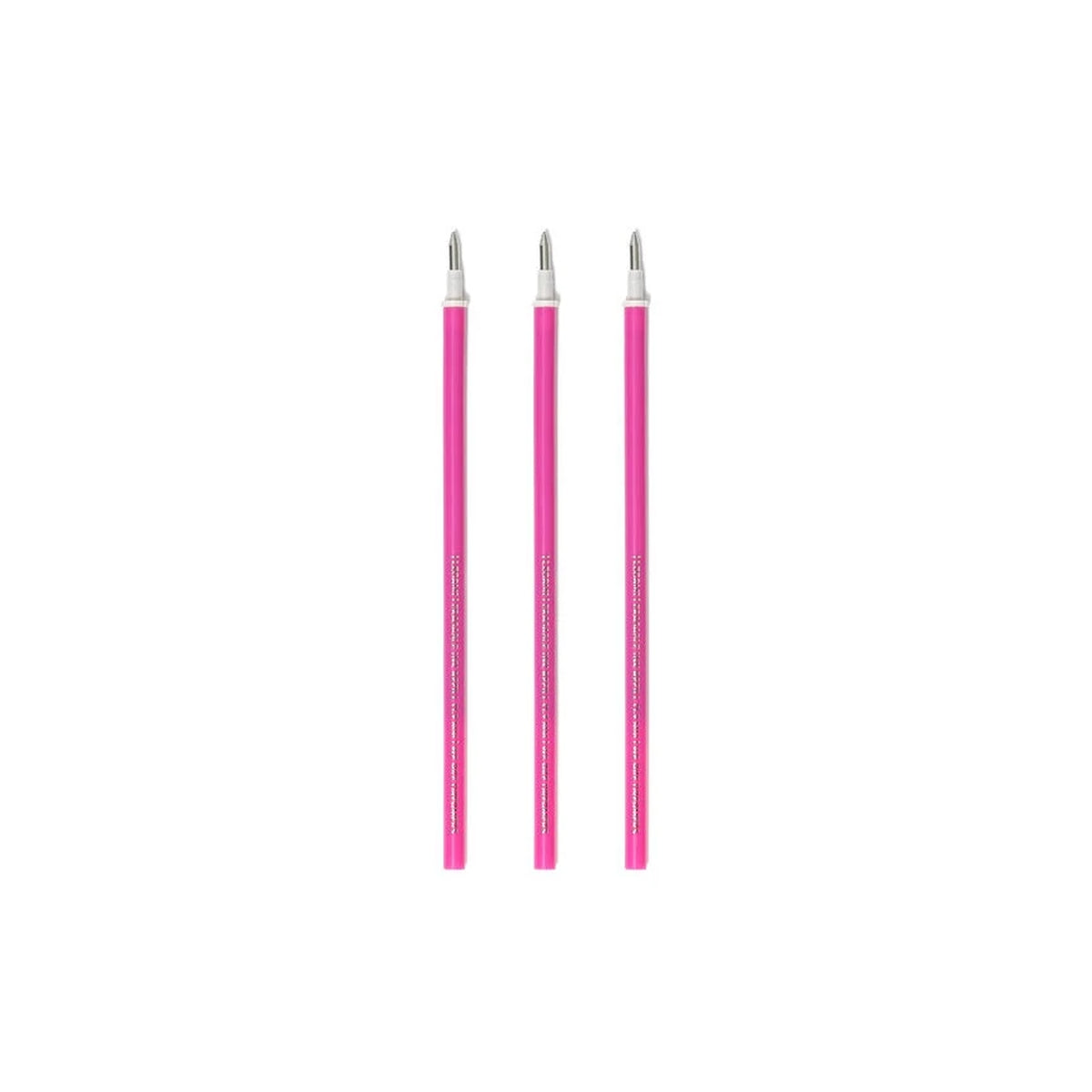 set di 3 ricariche per penne gel cancellabili - colore rosa