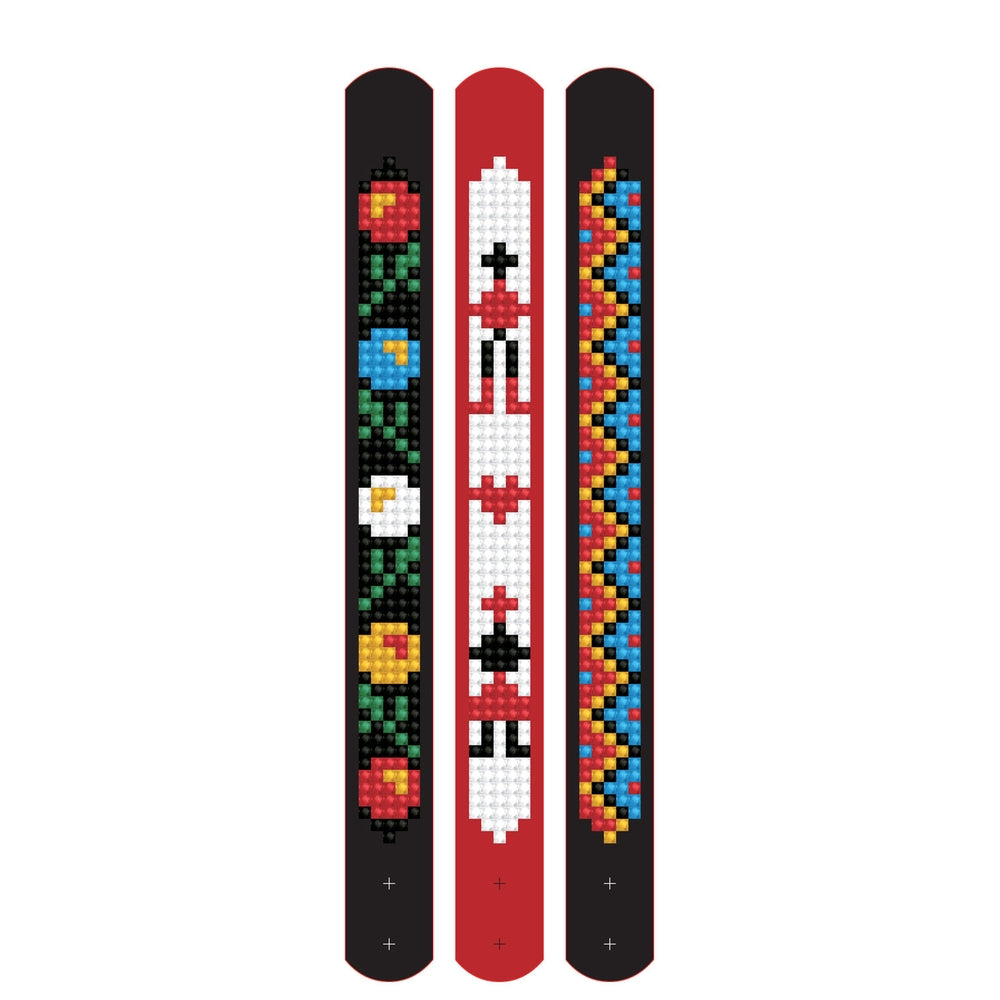 braccialetti ethnic - diamond dotz set da 3 braccialetti