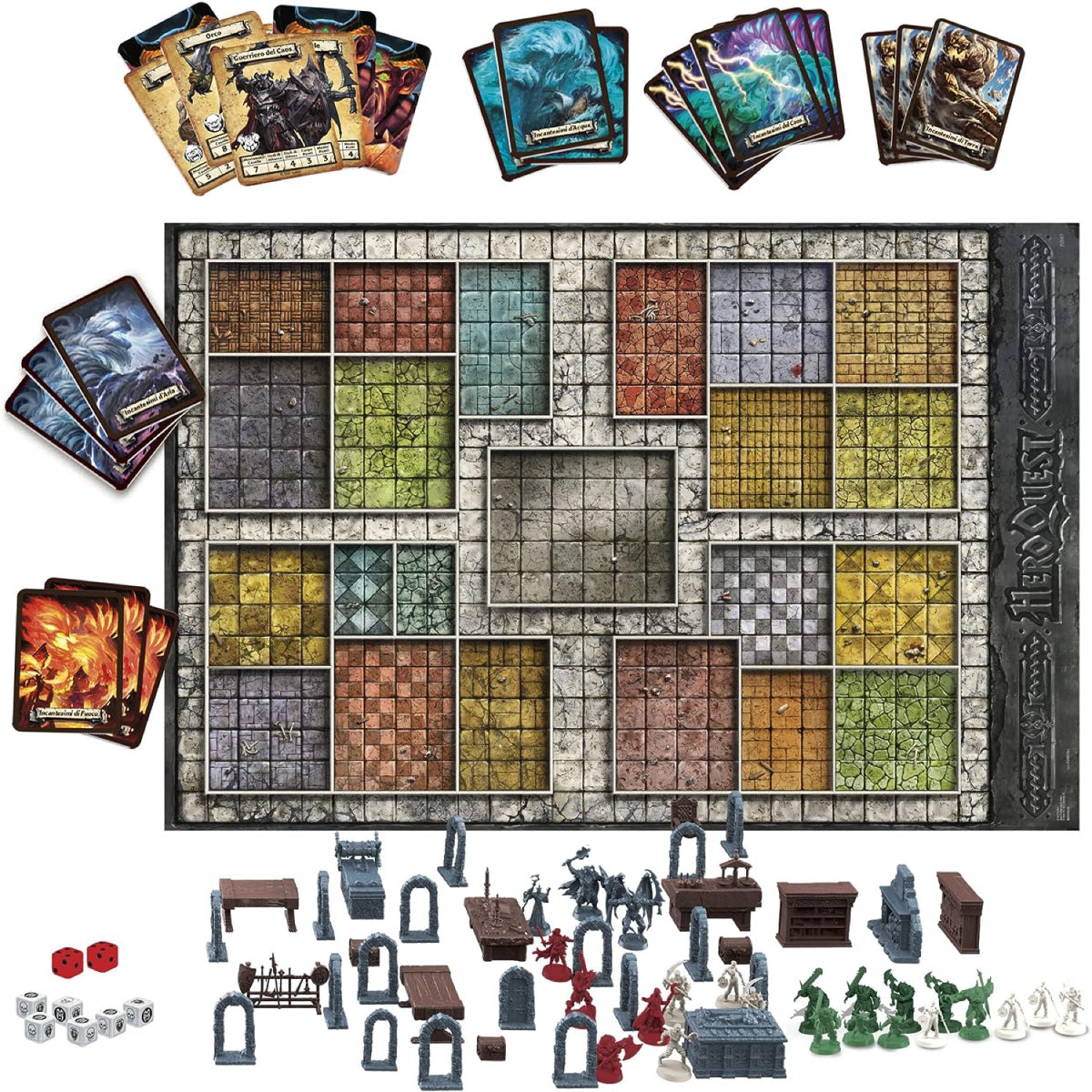 heroquest - sistema di gioco - scatola base