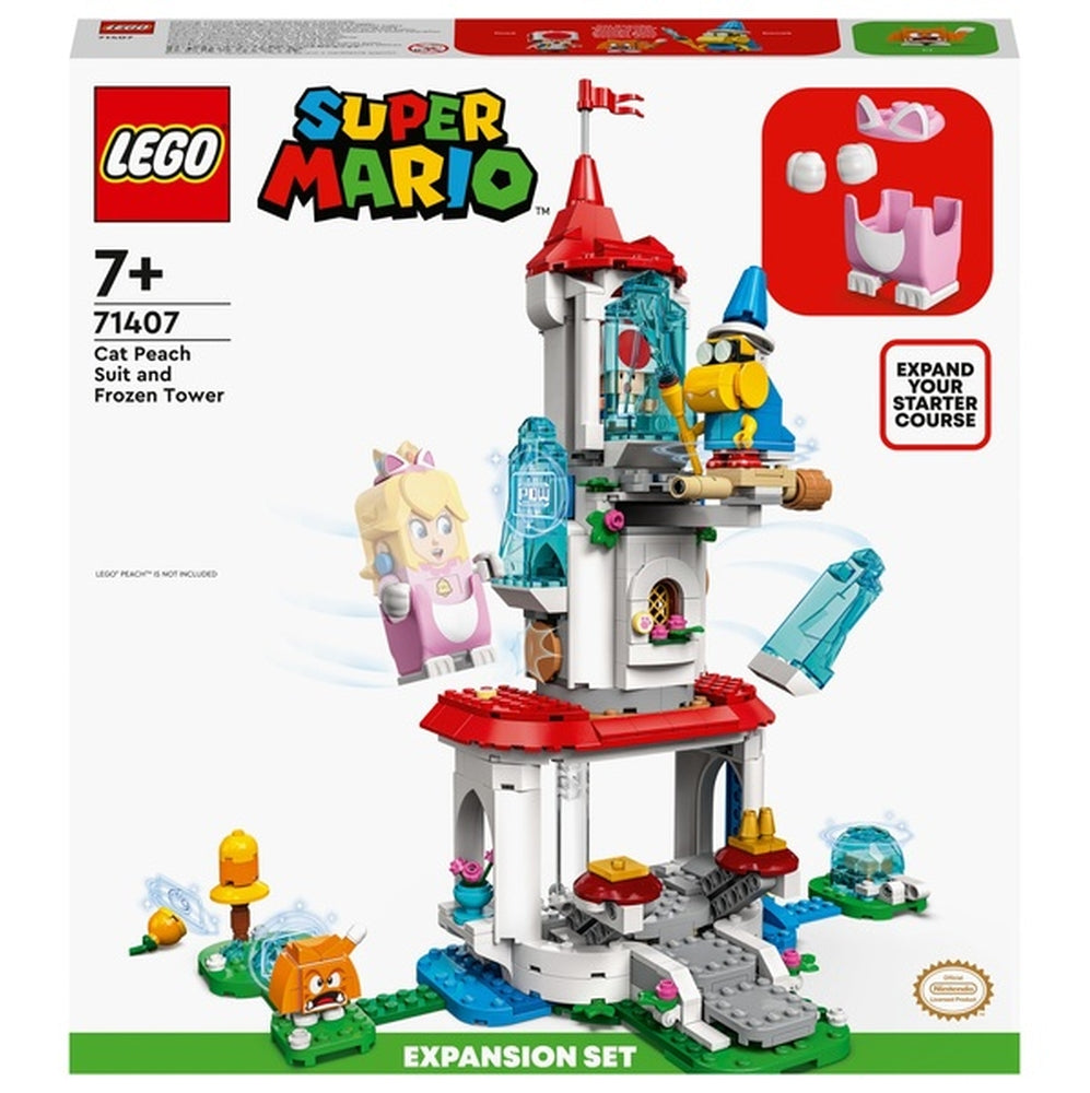LEGO Super Mario 71407 pack espansione costume di peach gatto e torre ghiacciata