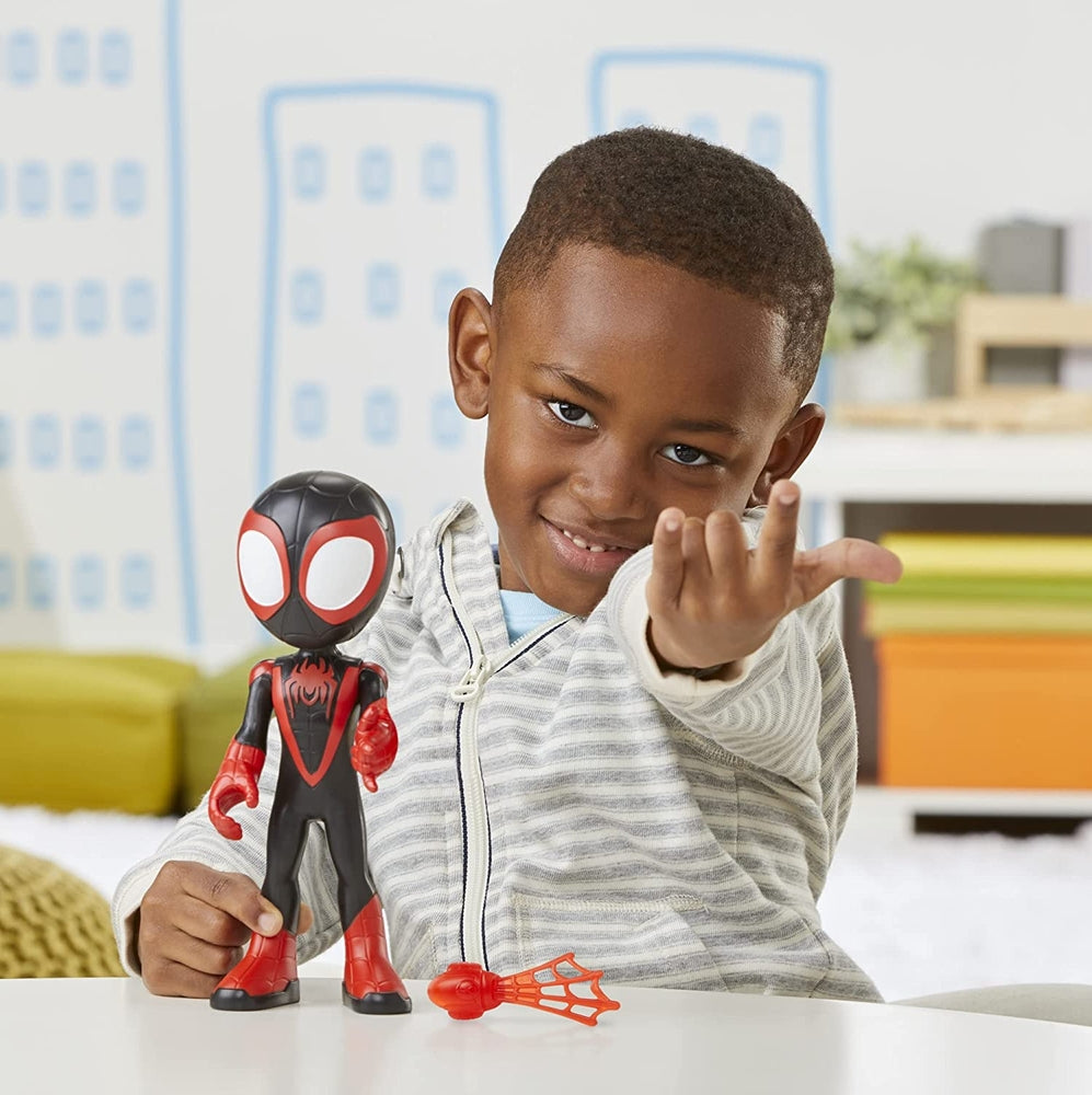 marvel spidey e i suoi fantastici amici - miles morales spiderman mega 25cm
