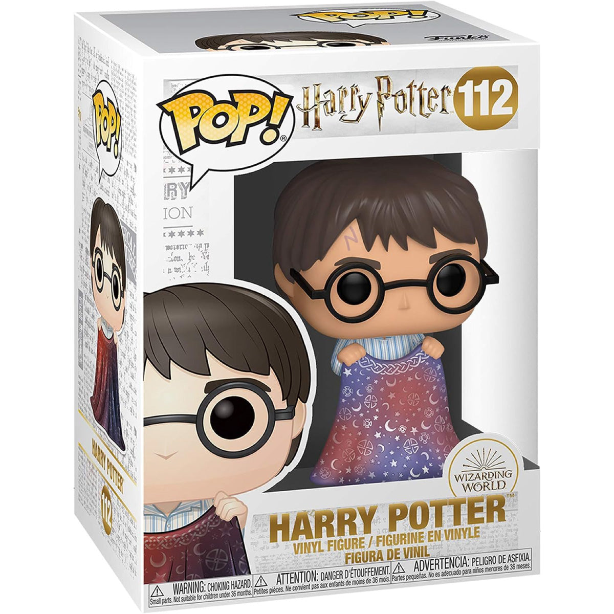 harry potter - harry potter with invisible cloak 9cm - funko pop! 112