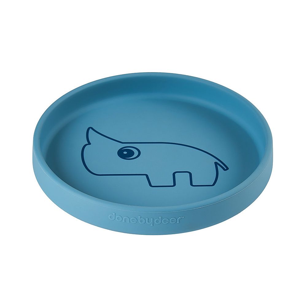 piatto in silicone alimentare nozo - blu