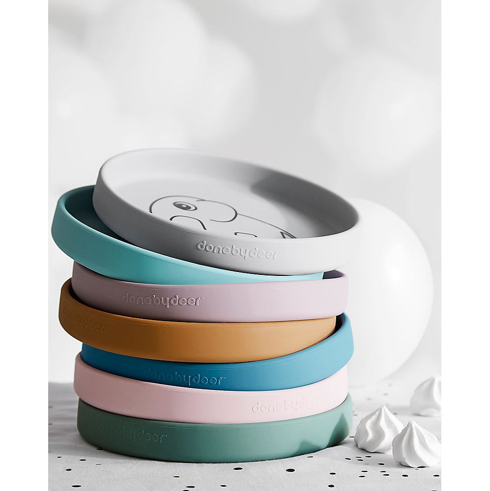 piatto in silicone alimentare nozo - blu