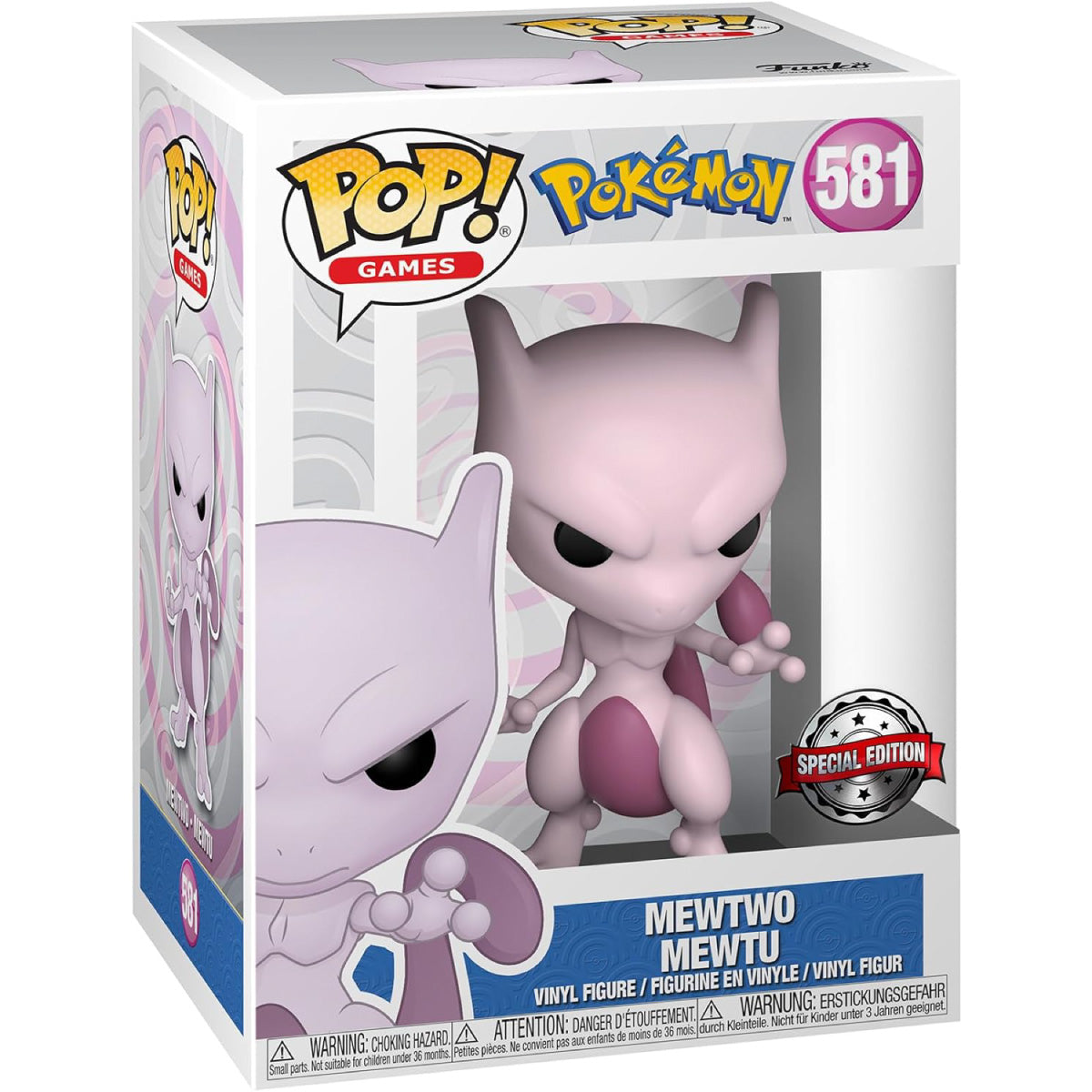pokémon: mewtwo 9cm - funko pop! 581