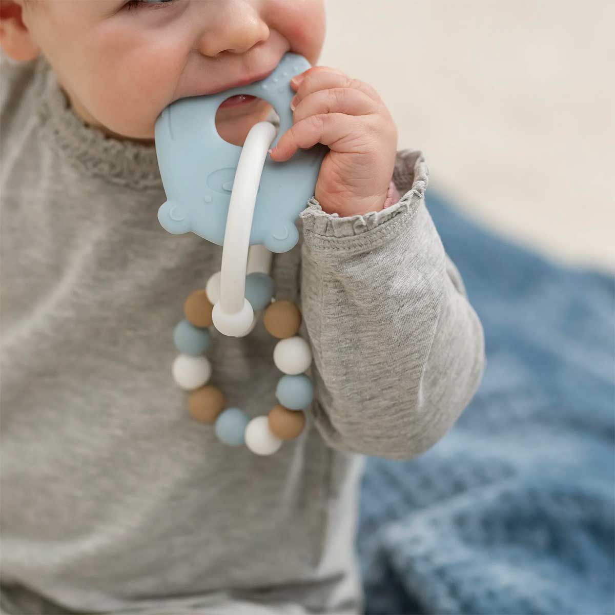 sonaglino orsetto azzurro in silicone