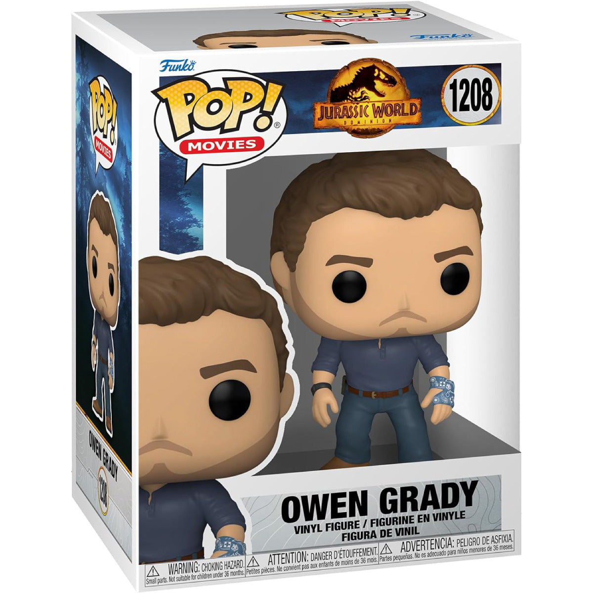jurassic world: dominion - owen grady 9cm - funko pop 1208