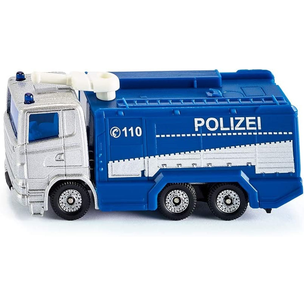 camion della polizia con idrante