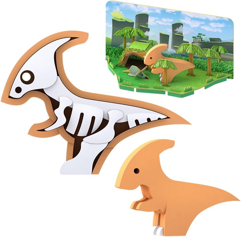 half toys - dino friends - parasaurolofo con diorama