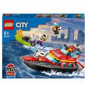 LEGO City 60373 Barca di soccorso antincendio