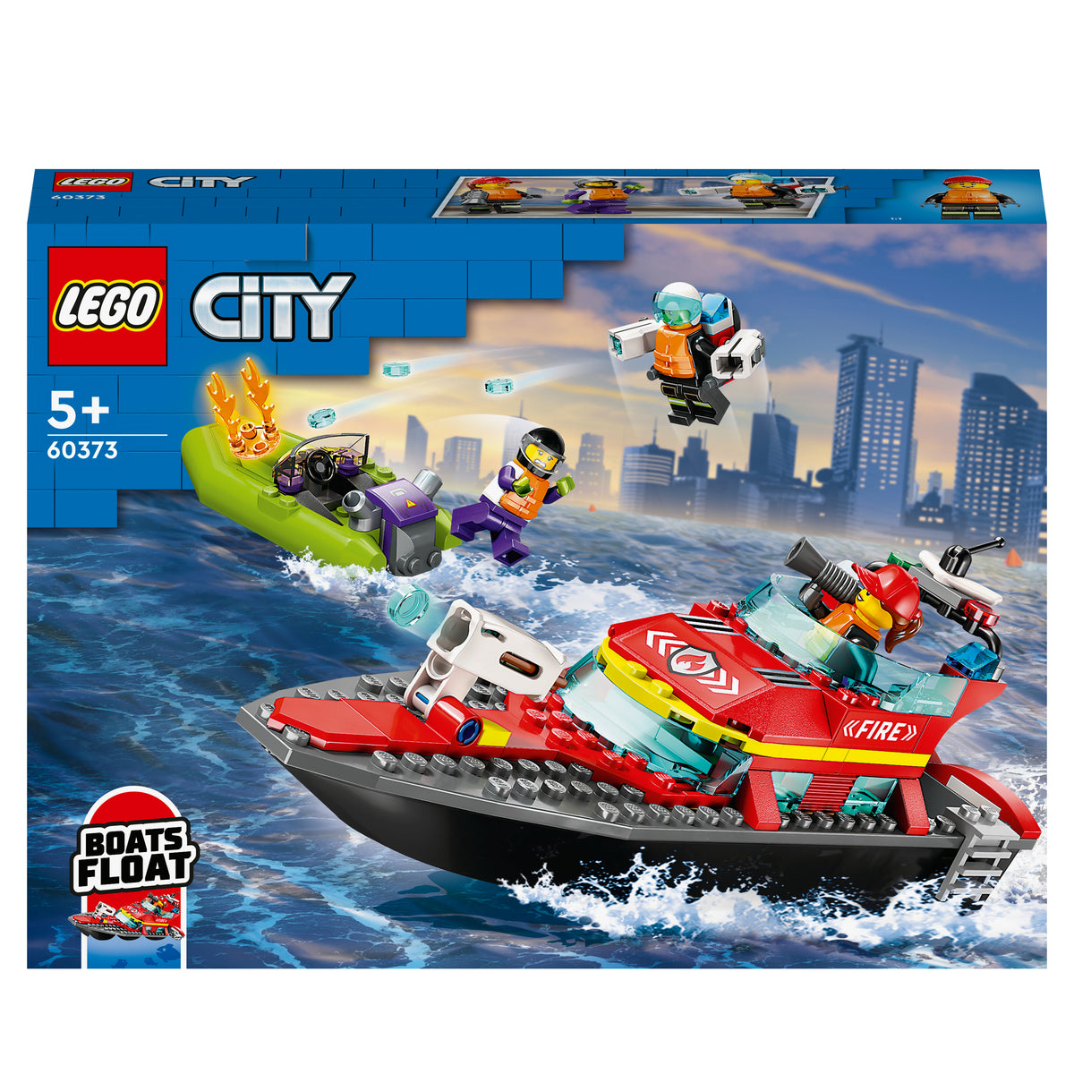 LEGO City 60373 Barca di soccorso antincendio