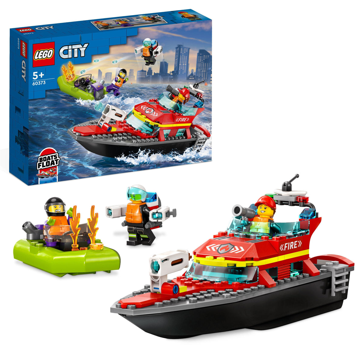 LEGO City 60373 Barca di soccorso antincendio