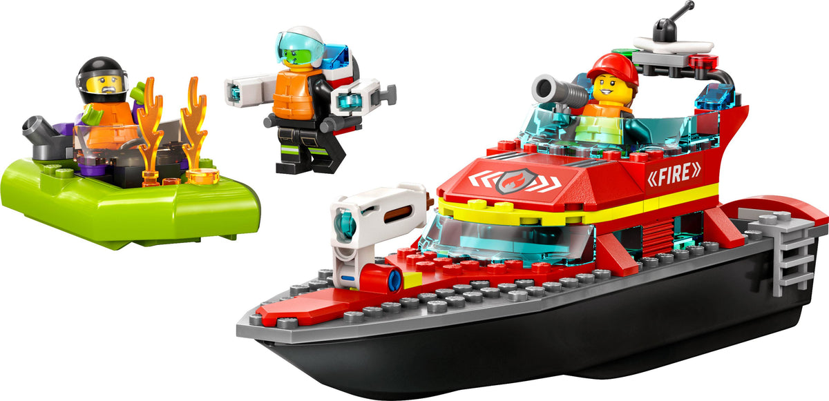 LEGO City 60373 Barca di soccorso antincendio