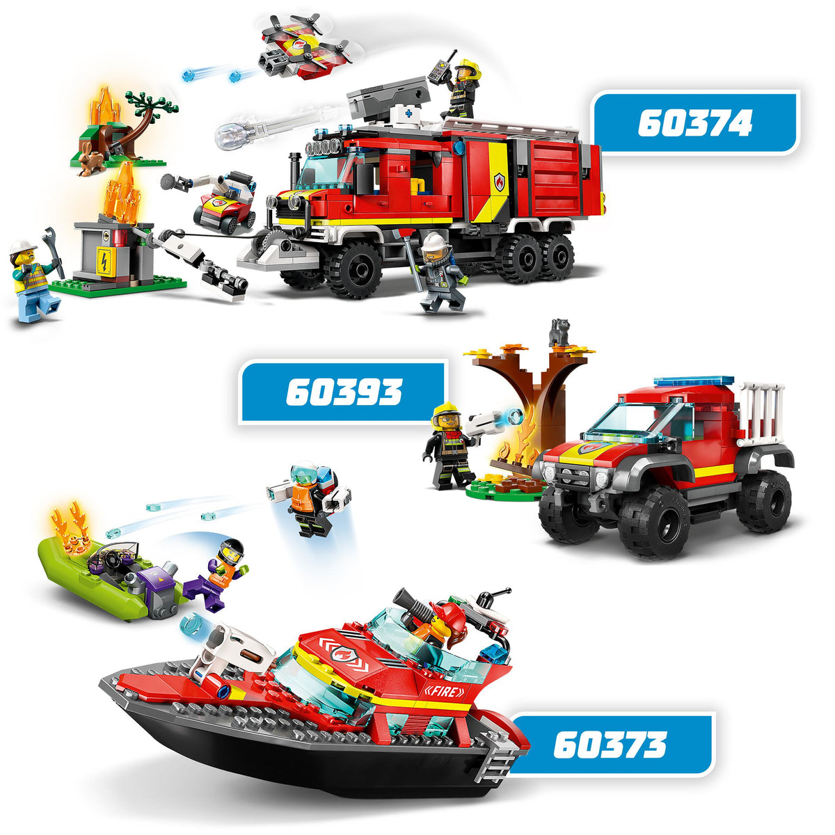 LEGO City 60373 Barca di soccorso antincendio