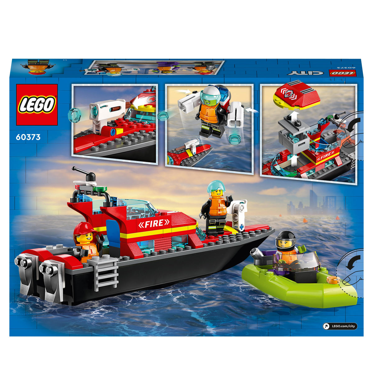 LEGO City 60373 Barca di soccorso antincendio