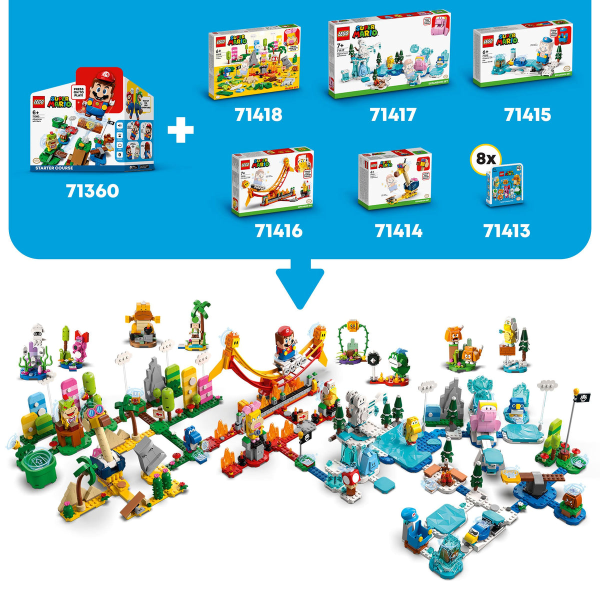 LEGO Super Mario 71417 pack di espansione avventura sulla neve di tricherino