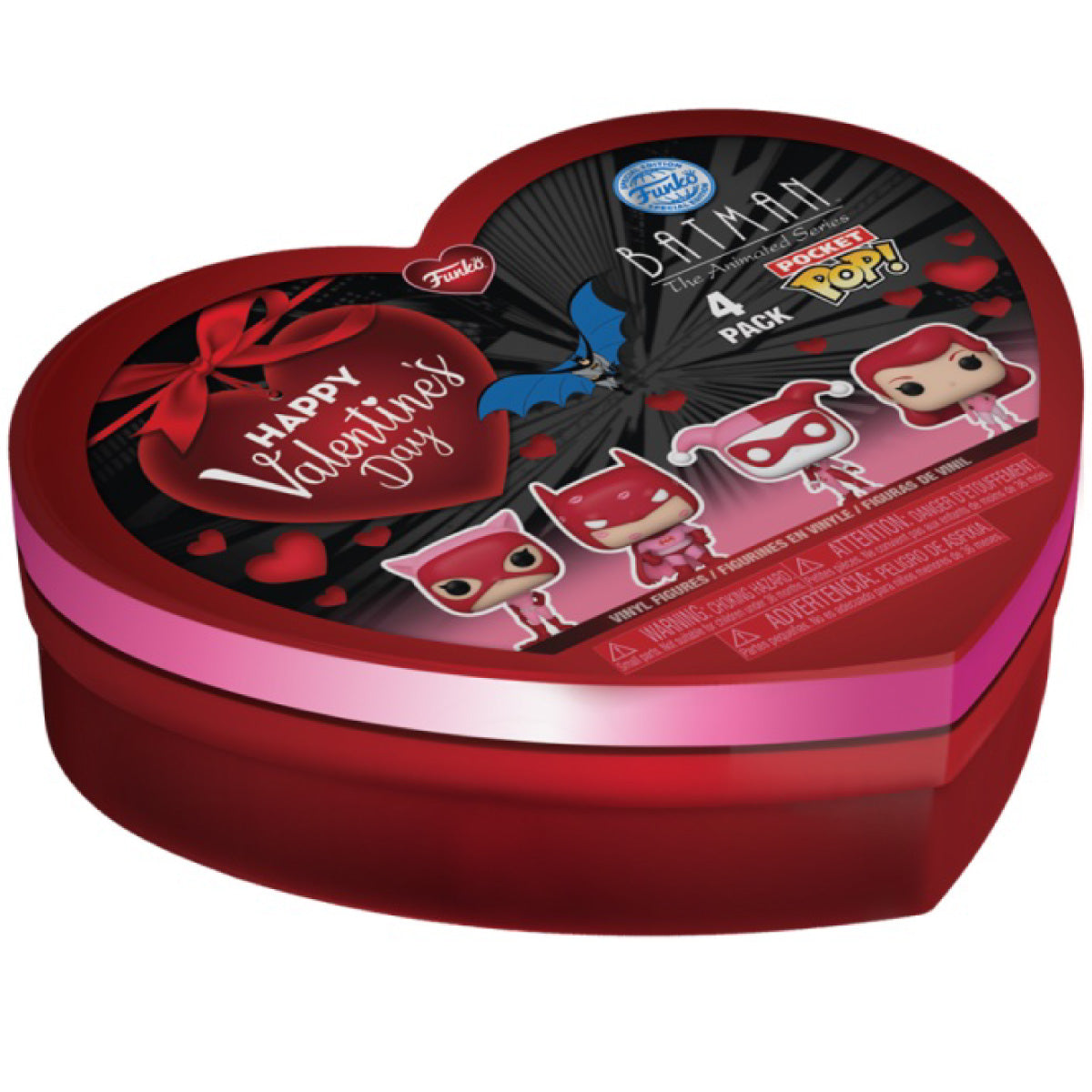 dc comics: valentines - dc classic box 4 personaggi - funko pop