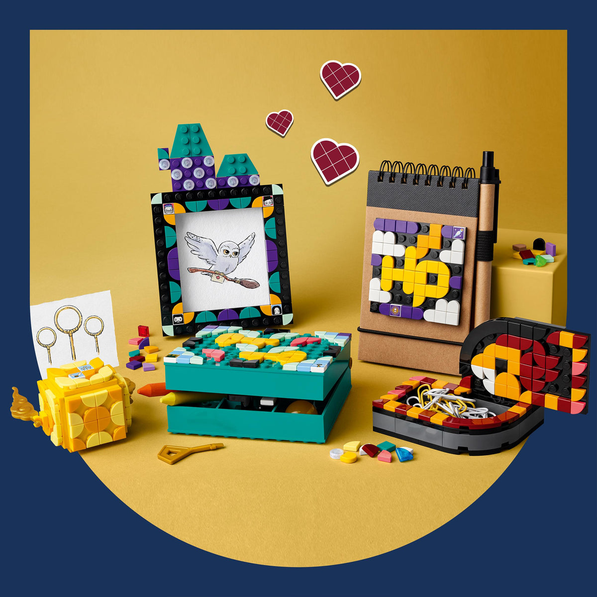 LEGO Dots 41811 kit da scrivania hogwarts
