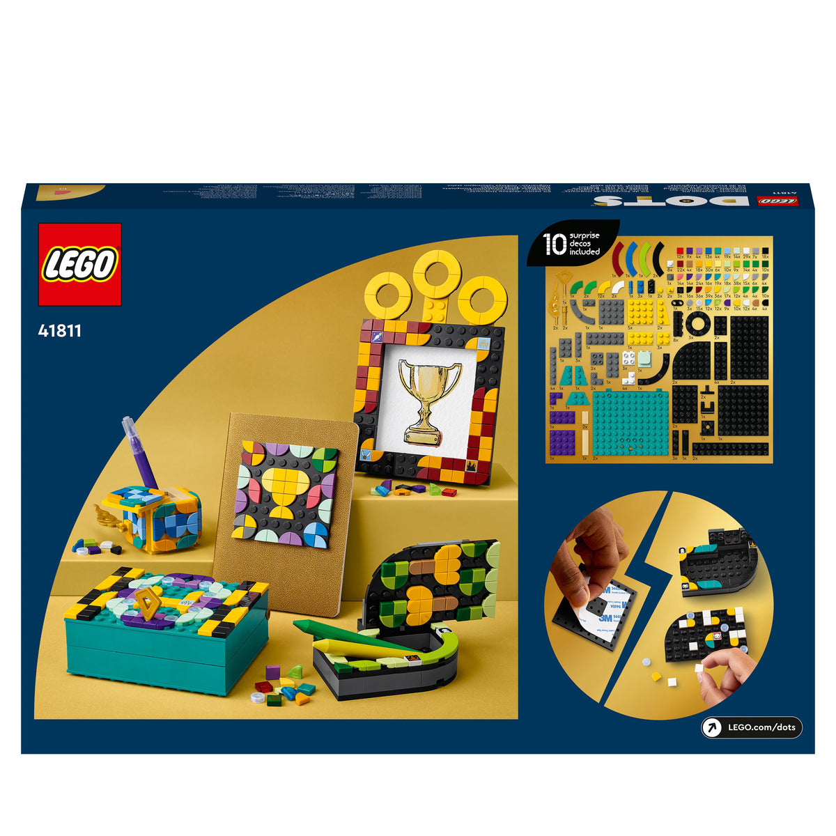 LEGO Dots 41811 kit da scrivania hogwarts