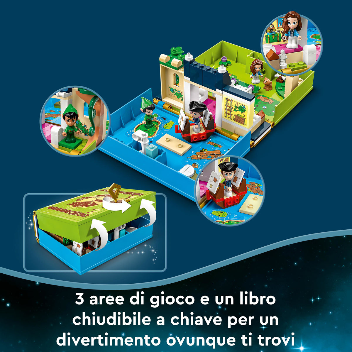LEGO Disney Classic 43220 le avventure nel libro delle fiabe di peter pan e wendy