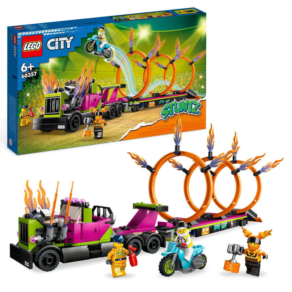 LEGO City 60357 stunt truck: sfida dell’anello di fuoco