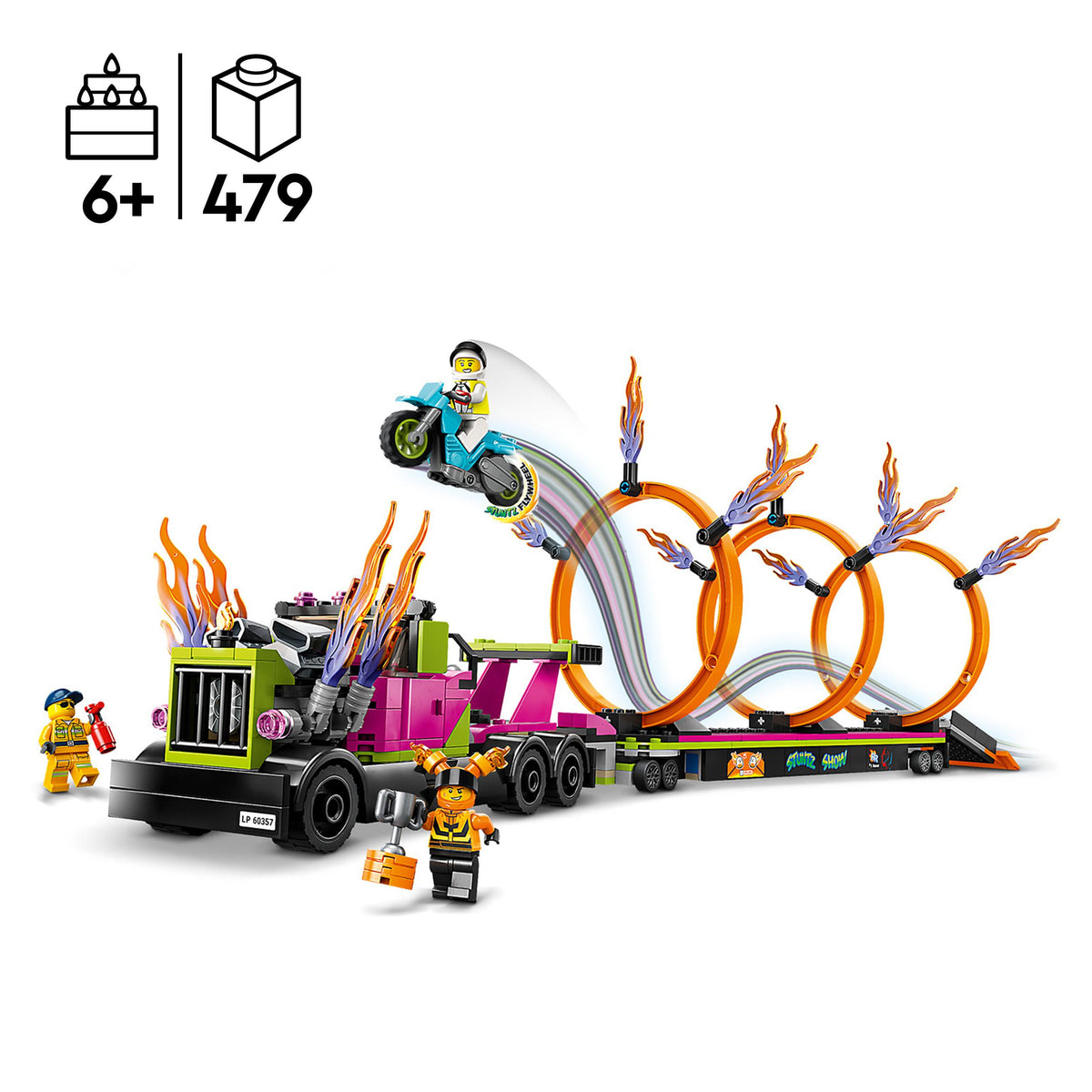 LEGO City 60357 stunt truck: sfida dell’anello di fuoco