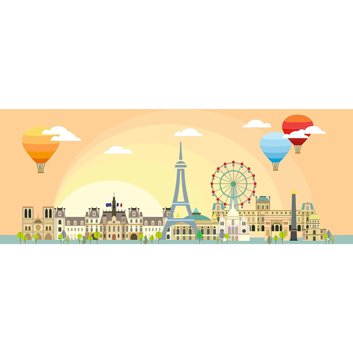 un giorno a parigi - puzzle 1000 pezzi panorama
