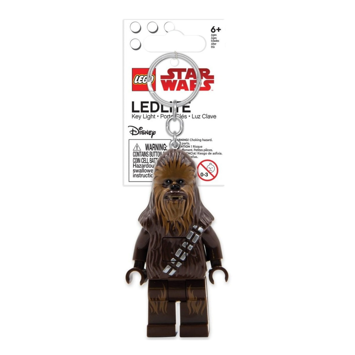 Gadget lgl-ke100 chewbacca portachiavi con torcia led