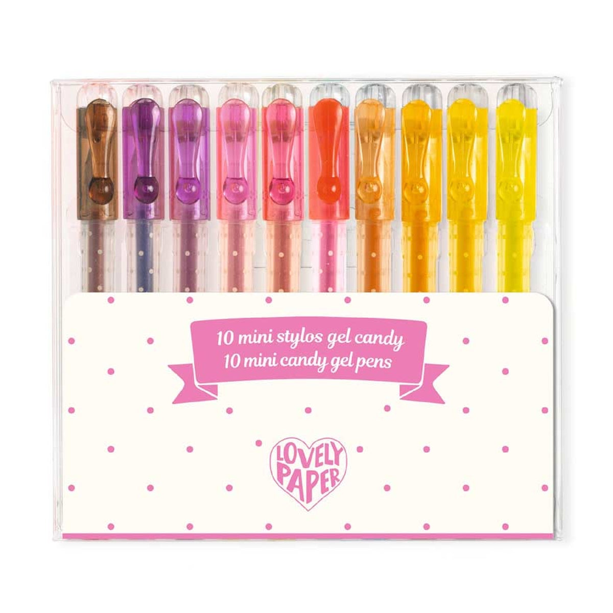 lovely paper - 10 mini penne gel