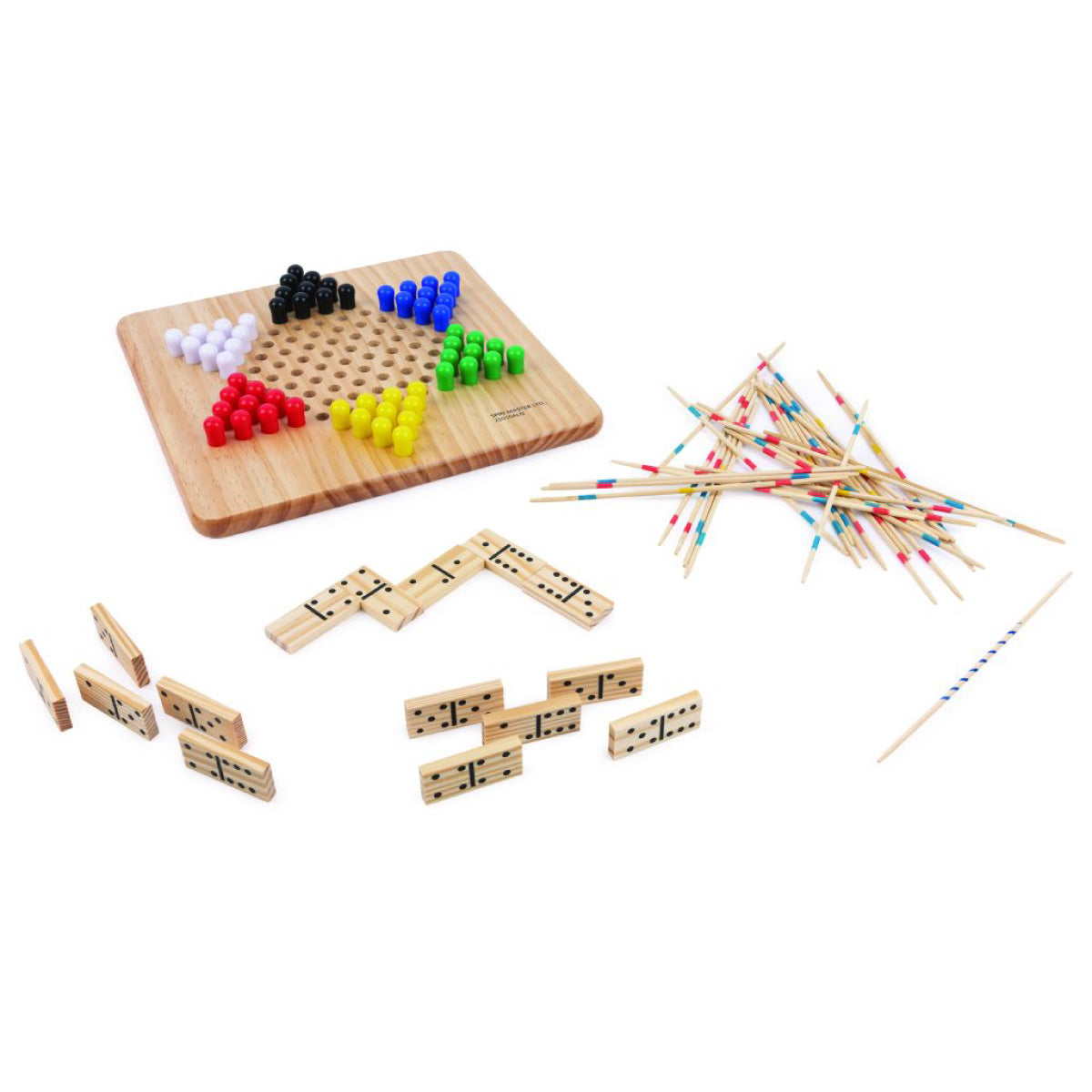 6 giochi riuniti in legno