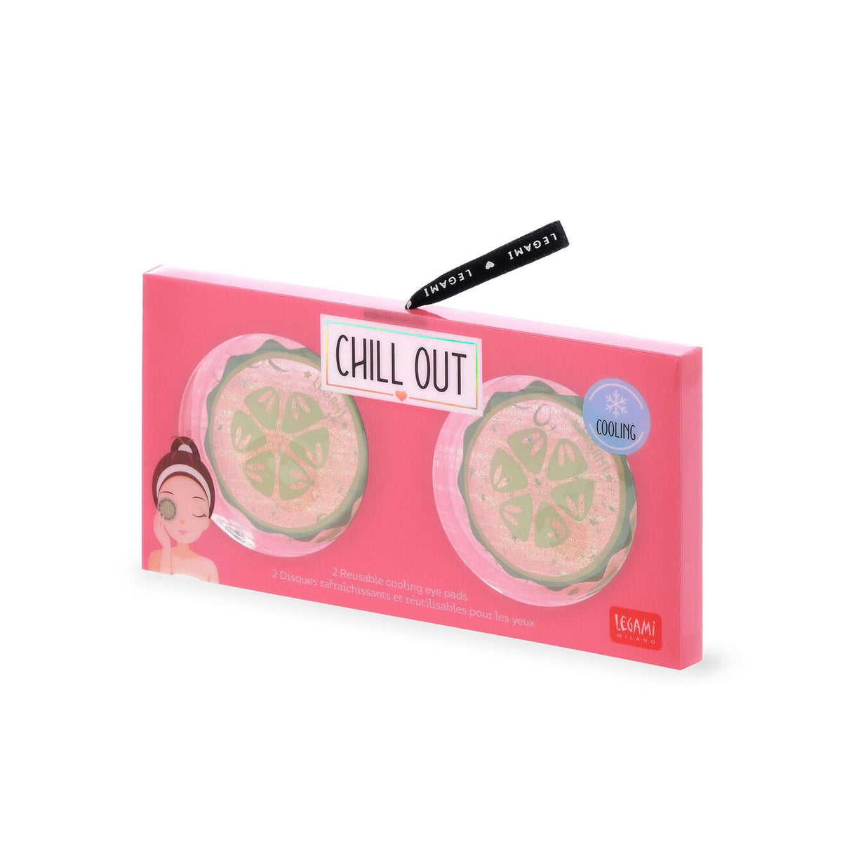 dischetti occhi rinfrescanti e riutilizzabili - chill out - cetriolo