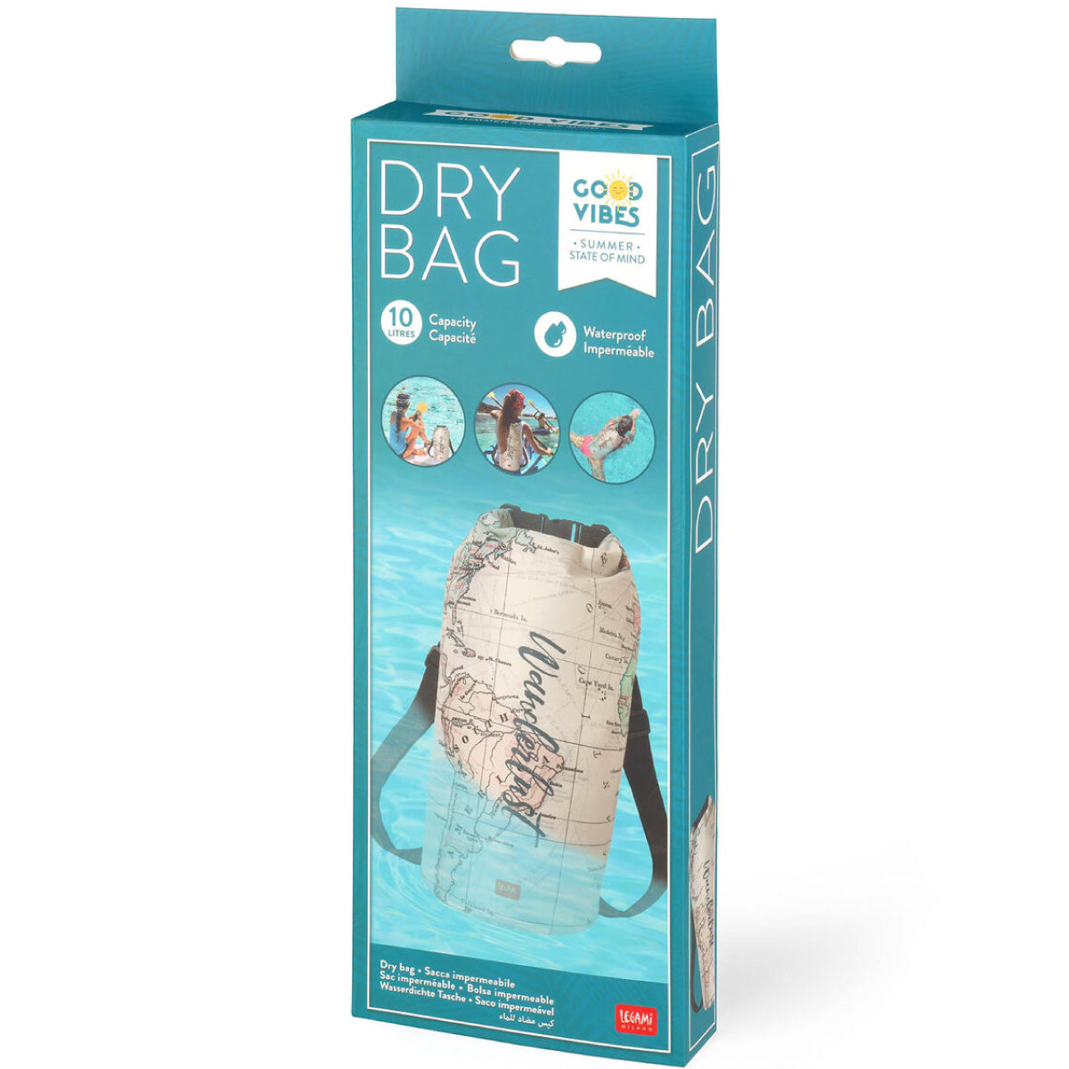 sacca impermeabile - good vibes - 10 litri - travel