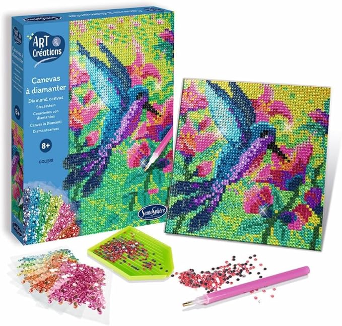 art & creations - canevas à diamanter - colibrì