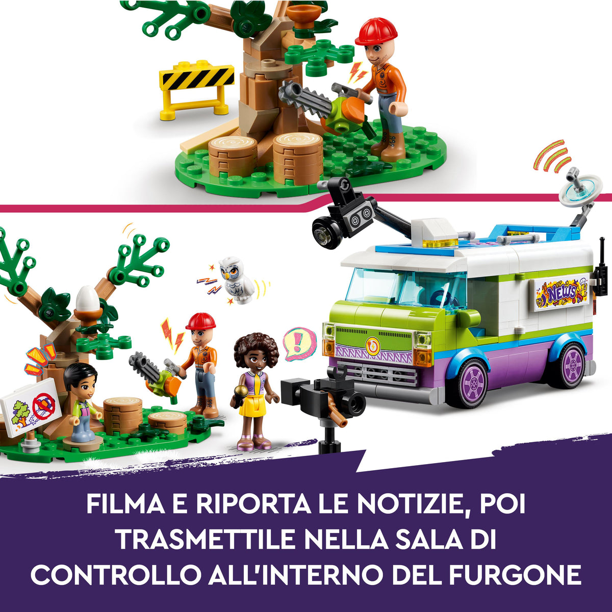 LEGO Friends 41749 furgone della troupe televisiva