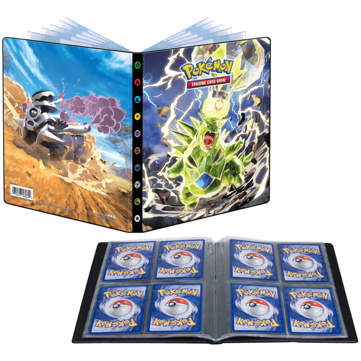 pokemon - album 12 pagine 4 tasche - scarlatto e violetto ossidiana infuocata
