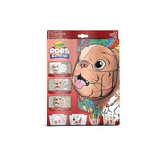 set attività pops pets - 3 disegni 3d, 7 pennarelli, 3 fogli adesivi