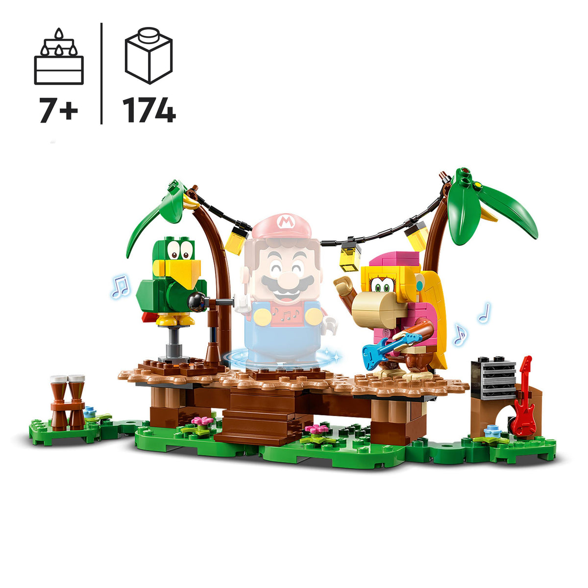 LEGO Super Mario 71421 pack di espansione concerto nella giungla di dixie kong
