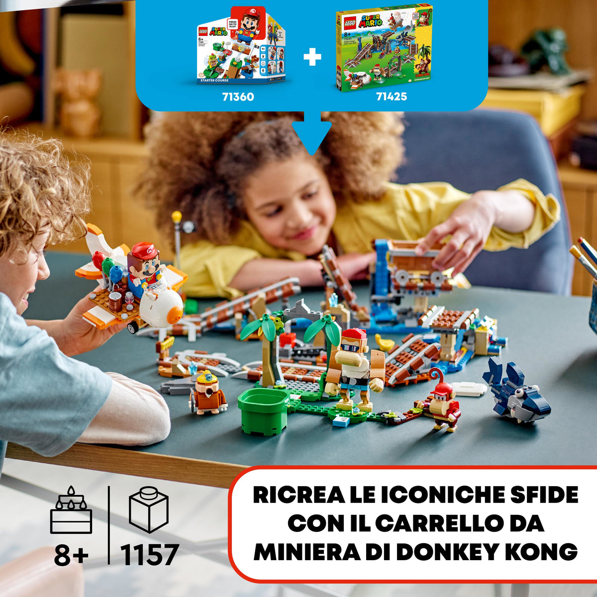 LEGO Super Mario 71425 pack di espansione corsa nella miniera di diddy kong