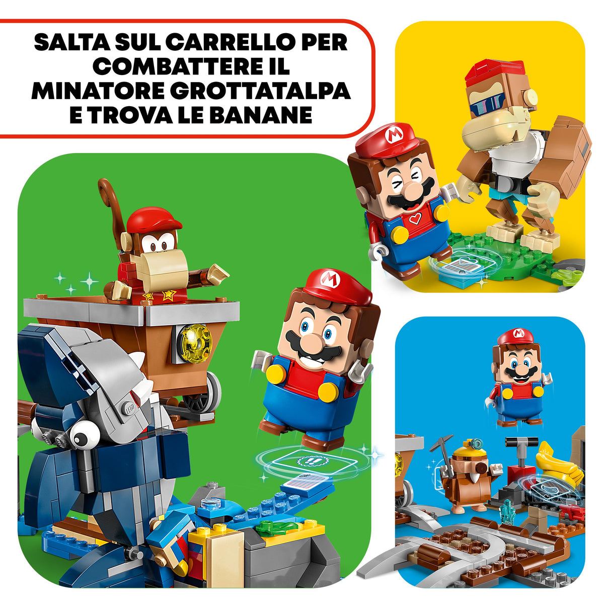 LEGO Super Mario 71425 pack di espansione corsa nella miniera di diddy kong